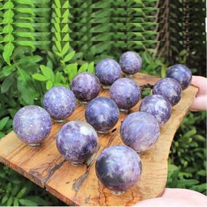 Chakralume Natural Lepidolite Sphere <b>Crystal</b> <b>Ball</b> Traditional Purple Healing Stone Reiki Meditation Love Energy Feng Shui Decor - Product Image 3