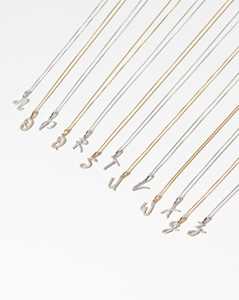 <b>Initial</b> Letter Pendant <b>Chain</b> Necklace 14k 18k Solid Gold Round Cut Lab Grown Diamond Pave Set Layering 16 to 18Inch Fine Jewelry - Product Image 3