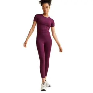 Vente en gros 2023 Arrivée Femmes Bourgogne Couleur Fitness Yoga Porter Femmes Leggings À Vendre En Vrac Quantité