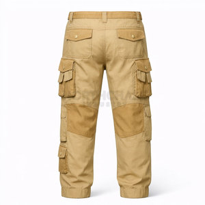 Pantalones Cargo Casuales de Hombre, a la Moda, Corte Slim Fit, Pierna Recta, Ligeros, Cintura Alta, Ecológicos, Transpirables, 100% Algodón, Disponibles en Stock - Product Image 4