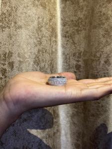 Luxury Moissanite Pave Band <b>Ring</b> for Women Iced Out Sparkling Wide <b>Statement</b> <b>Ring</b> Elegant Wedding Anniversary Gift Jewelry - Product Image 6