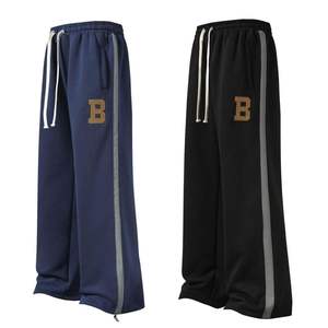 Vente chaude hommes pantalons de survêtement en toile droite légère avec taille élastique poches zippées Gym Joggers Sports & Fitness - Product Image 2