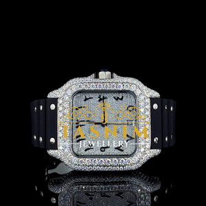 Reloj de Hombre de Diamantes Moissanite VVS de Primera Calidad, Cuadrado, de Acero Inoxidable, con Esfera Romana, Movimiento de Cuarzo, Deportivo, de Moda, Regalo de Cumpleaños - Product Image 1