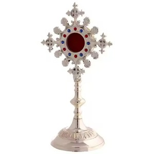 Nueva Monstranza de Latón de Alto Brillo, Monstranza Decorativa de Latón para Adoración Eucarística, Vaso Sagrado para Altar de Iglesia, Católica - Product Image 5