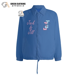 Chaqueta Deportiva Casual Impermeable y Cortavientos para Hombre Cuacom Jack and Jill, Chaqueta Deportiva con Logotipo Bordado Personalizado OEM para Hombre - Product Image 4