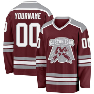 Jersey de Hockey sobre Hielo 2025, Uniforme de Hockey Personalizado OEM, Ropa Deportiva Bordada y Cosida, Flexible y Totalmente Personalizable para Equipos - Product Image 1