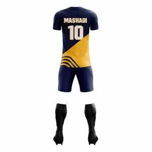 Tenues de sport sublimées personnalisées pour équipes de football, uniformes de football courts en polyester de haute qualité, vente en gros - Product Image 3