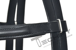 Harnais de cheval en cuir de qualité supérieure avec sangles réglables |   Collier de dressage équestre durable pour l'entraînement et la manipulation - Product Image 3