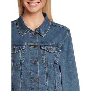 Women Short <b>Denim</b> <b>Jacket</b> Spring and Autumn Loose Fit Long Sleeve Solid Color Casual Student <b>Jacket</b> - Product Image 5
