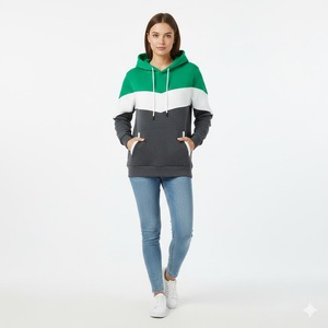 Sweat-shirts à capuche unisexes surdimensionnés de haute qualité, imprimés numériquement et brodés, avec logo personnalisé, en tissu polaire épais en coton avec poche - Product Image 6