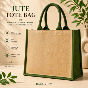 Sac fourre-tout en jute écologique imprimé sur mesure avec poignée en corde, réutilisable pour les courses, les cadeaux et l'emballage, 36x31x15cm - Product Image 6