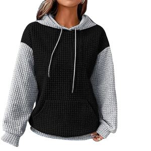 <b>Women's</b> Casual Loose Pullover Sweatshirt Long Sleeve <b>Turtleneck</b> Knit <b>Tops</b> O Neck Comfortable Autumn Color Hoodies Printed Terry - Product Image 1