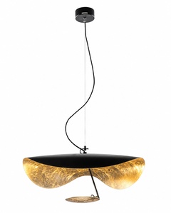 Modern Sculptural Gold <b>Leaf</b> Aluminum LED Pendant <b>Light</b> for Luxury Living Room Hotel Villa - Product Image 1