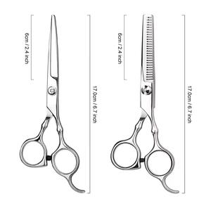 Top Grade Hairdressing Scissors <b>Set</b> <b>Barber</b> Cutting and Thinning Shears High Precision Salon Styling Kit And Custom Logo. - Product Image 5
