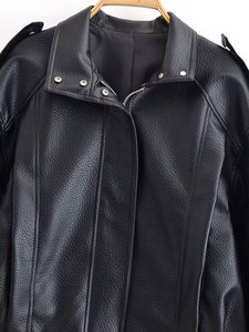 ZATRHMBM Abrigo de Solapa para Mujer, Otoño 2025, Nuevo Estilo, con Botones, de Poliéster Transpirable, Retro, Casual, Ajustado, de Manga Larga - Product Image 3