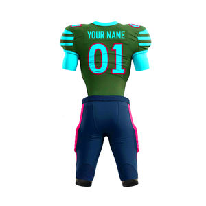 Uniforme de football américain personnalisé de qualité supérieure, tissu respirant, uniforme de football imprimé par sublimation, kit d'équipe personnalisé - Product Image 5