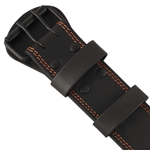 High quality gym leather belt weightlifting waist support fitness bodybuilding heavy duty durable adjustable Waist Belt - Product Image 2