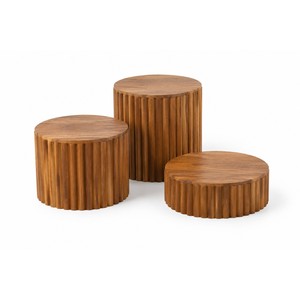 Juego de Soportes Decorativos Abstractos de Madera de Acacia, Hechos a Mano, Estilo Moderno de Mediados de Siglo, Decoración para el Hogar, Venta al Por Mayor - Product Image 1