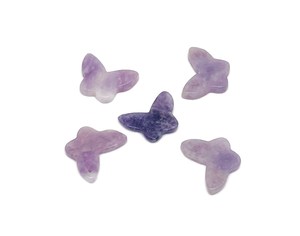 <b>Butterfly</b> Shape Lepidolite Gemstone Pendant Polished Animal Theme Craft <b>Beads</b> - Product Image 1