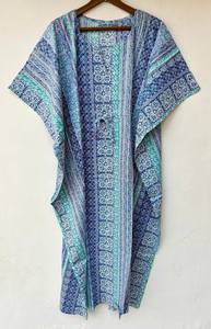 Nuevo Kaftán Naaz Textile de Lujo con Estampado Animal, Cuello en V, Cordón Ajustable, Manga Corta, Corte Evase, Algodón Suave Indio, Encaje de Verano para Mujer - Product Image 3