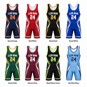 Combinaison de lutte unisexe personnalisée, impression par sublimation, coupe ajustée, séchage rapide, 100% polyester, vert, or, noir, vêtements de MMA pour adultes - Product Image 3