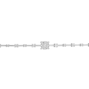 New Moissanite Diamond Bracelet for Women and <b>Men</b>, Mix Cut Diamond Bracelet For Wedding, White Gold moissanite Bracelet - Product Image 1
