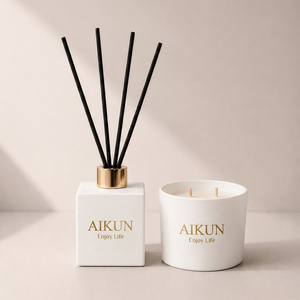 Difusor de Aroma AIKUN Minimalista de Vidrio OEM, Botella de Fragancia de Larga Duración, Difusor de Varillas para Habitaciones de Hotel, Juego Personalizado al por Mayor - Product Image 4