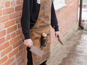 Professional Leather <b>Apron</b> for <b>BBQ</b> Grill Chef Durable Adjustable Wholesale Supplier Handmade Vintage Leather LPN-0321 - Product Image 3