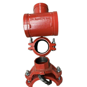 Fuwode chữa cháy dễ uốn <span class=keywords><strong>gi</strong></span> rãnh gang phụ kiện đường ống khớp nối chia mặt bích cho chữa cháy - Product Image 1