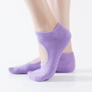 High Quality Women's Yoga <b>Socks</b> With Grips Non Slip Skid Pilates Ballet Barre <b>Socks</b> - Product Image 4
