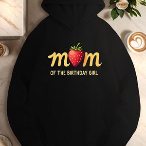 Sudaderas con capucha casuales de mamá con fresa o mujer - Product Image 3
