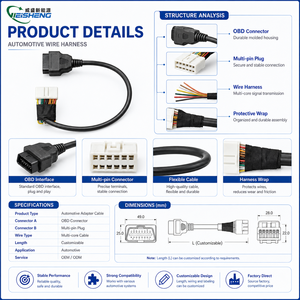 Adaptor Diagnostik Kabel OBD2 dan Aksesori Instalasi OBD untuk Mobil - Product Image 3