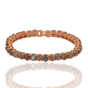 New Trendy Labradorite <b>Gemstone</b> Rose Gold Plated 925 Sterling Silver Tennis <b>Bracelet</b> for Women-Wedding Party Gift - Product Image 1