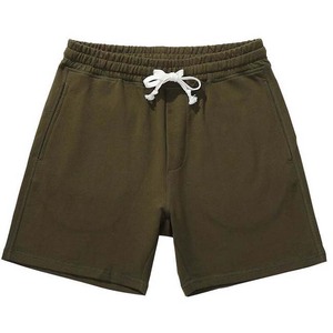 Pink Men's Casual Shorts Solid Color Drawstring Waist Knitted Cotton Breathable Pockets Mid Rise Short <b>Pants</b> - Product Image 3