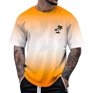 T-shirts décontractés à imprimé palmier, coupe ample, respirants et à séchage rapide - Product Image 4