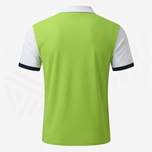 เสื้อโปโลผู้ชายสไตล์ไฮสตรีท สีสันตัดกันแบบกำหนดเอง แขนสั้น ระบายอากาศ แห้งเร็ว ไซส์ใหญ่ สำหรับเล่นกีฬาฤดูร้อน - Product Image 2
