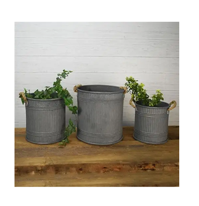 Jardinière en métal galvanisé de haute qualité maison jardin décoratif extérieur Pots de fleurs luxe écologique toutes saisons prix raisonnable - Product Image 2