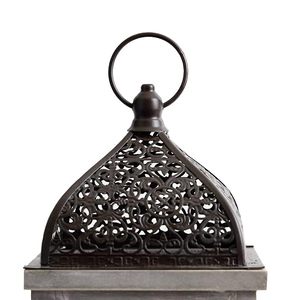 Farol Decorativo de Madera Vintage con Cajón de Almacenamiento, Portavelas Rústico para Decoración del Hogar - Product Image 5