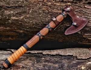 TOP VENTE Hache industrielle Viking à manche en bois, forgée à la main, en acier au carbone 45, avec dos plat, pour usage polyvalent (carterie, jardinage) - Product Image 2