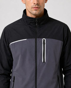 Veste de sport personnalisée pour homme, légère, coupe-vent, pour l'entraînement en plein air, la course à pied, la salle de sport, le fitness, veste de survêtement à fermeture éclair intégrale, coupe-vent sportif - Product Image 4