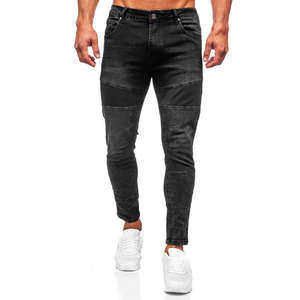 Pantalon en jean stretch pour homme, coupe droite, grande taille, écologique, 100 % coton lavé, personnalisable, décontracté, OEM - Product Image 3