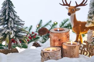 Support de bougie chauffe-plat en bois de bouleau pour mariage, décoration de table en bois, décoration de fête - Product Image 4