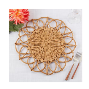 Natural Wicker <b>Rattan</b> Placemat Handmade <b>Dining</b> <b>Table</b> Mat Eco Friendly Decor Vietnam Supplier - Product Image 4