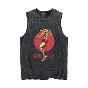 Camisetas sin Mangas para Hombre, Estilo Vintage Retro, Tejido Transpirable de Spandex/Poliéster, Color Negro, para Verano - Product Image 4