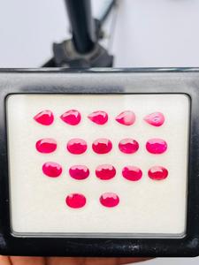 Collection de rubis naturels de qualité AAA, 21,40 carats, pierres précieuses chauffées, qualité supérieure, couleur rouge premium, lueur excellente, taille ovale, poire, mixte - Product Image 1