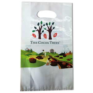 High Quality Customized HDPE/LDPE Die Cut PVC Gusset Shopping <b>Bags</b> <b>Punch</b>-Out Handle Wholesale Price Vietnam Factory for - Product Image 4