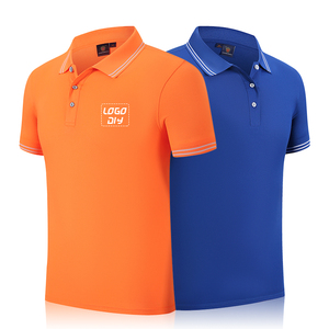 Camiseta de Golf para Hombre con Logotipo Personalizado Bordado, Diseño Antiarrugas con Bolsillo, de Algodón y Elastano, Manga Corta, Color Sólido, Estampado - Product Image 2