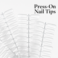 Livraison Globale Rapide – Nouveaux Ongles Press-On Carrés en PMMA à Couverture Complète, Personnalisés, 100 Pièces, Emballage Personnalisé pour Doigts, Vente Chaude