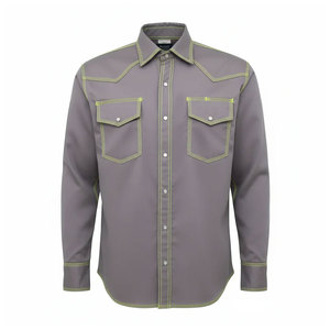 Custom Men's Fr Welding Shirts Fire Resistant Flame Retardants Work Shirts 100% Cotton Lightweight Long Sleeve Shirts - Product Image 1