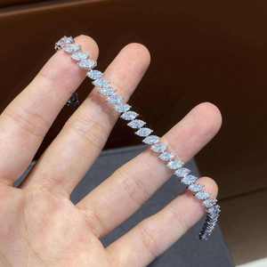 RAMDUT IMPEX Sterling Silver Moissanite Tennis Bracelet Marquise Cut Sparkling GRA Certified Elegant Fine Jewelry <b>Gift</b> for Wife - Product Image 2